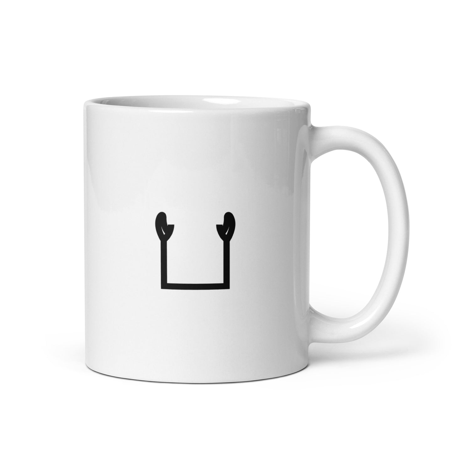 White glossy mug