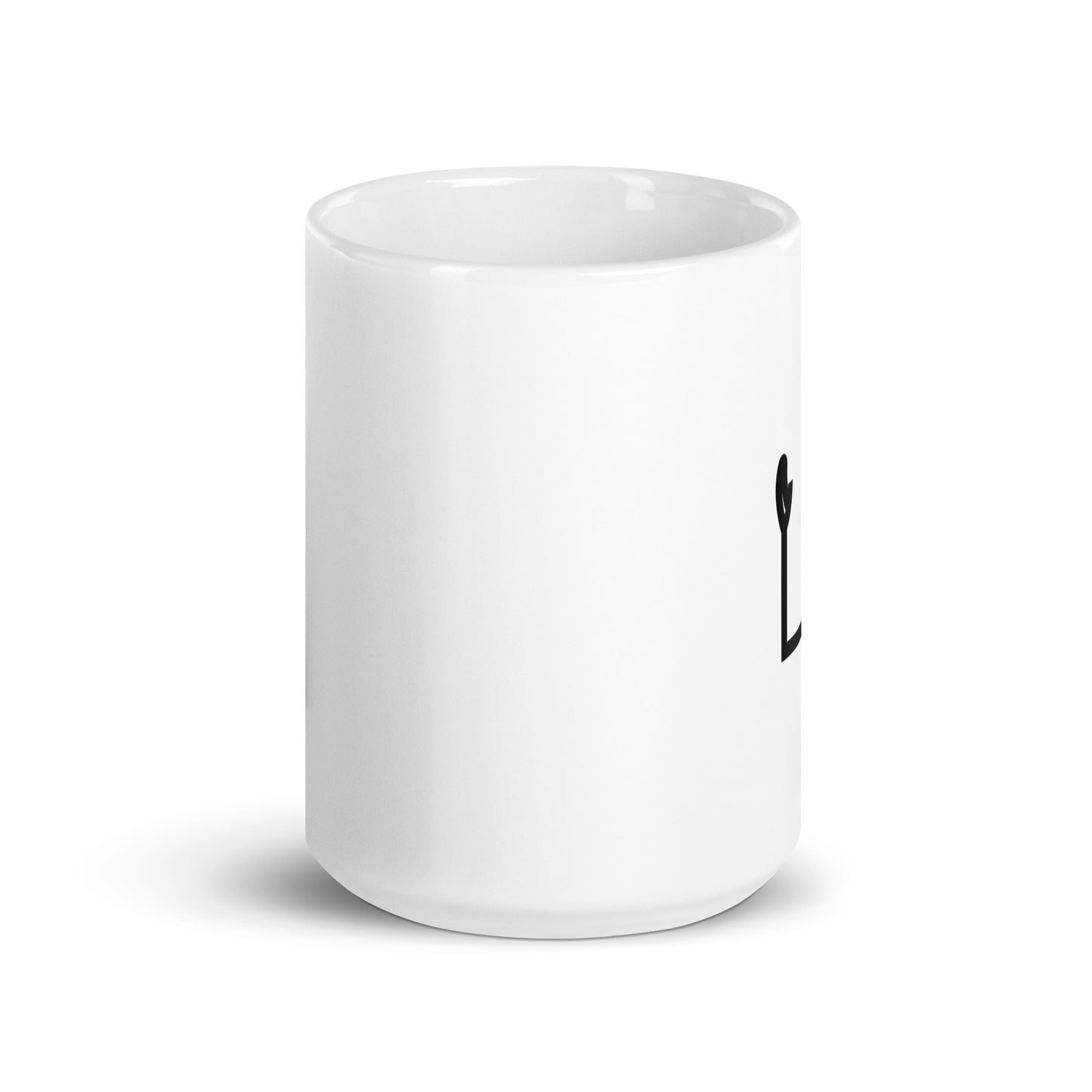 White glossy mug