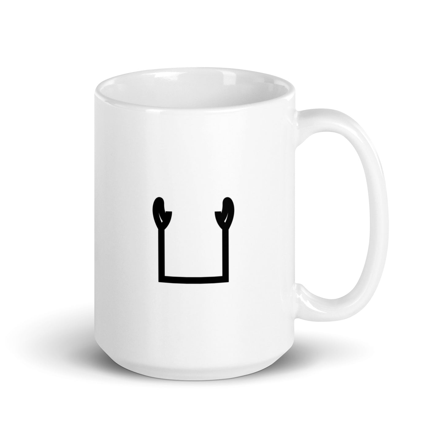 White glossy mug