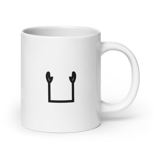 White glossy mug